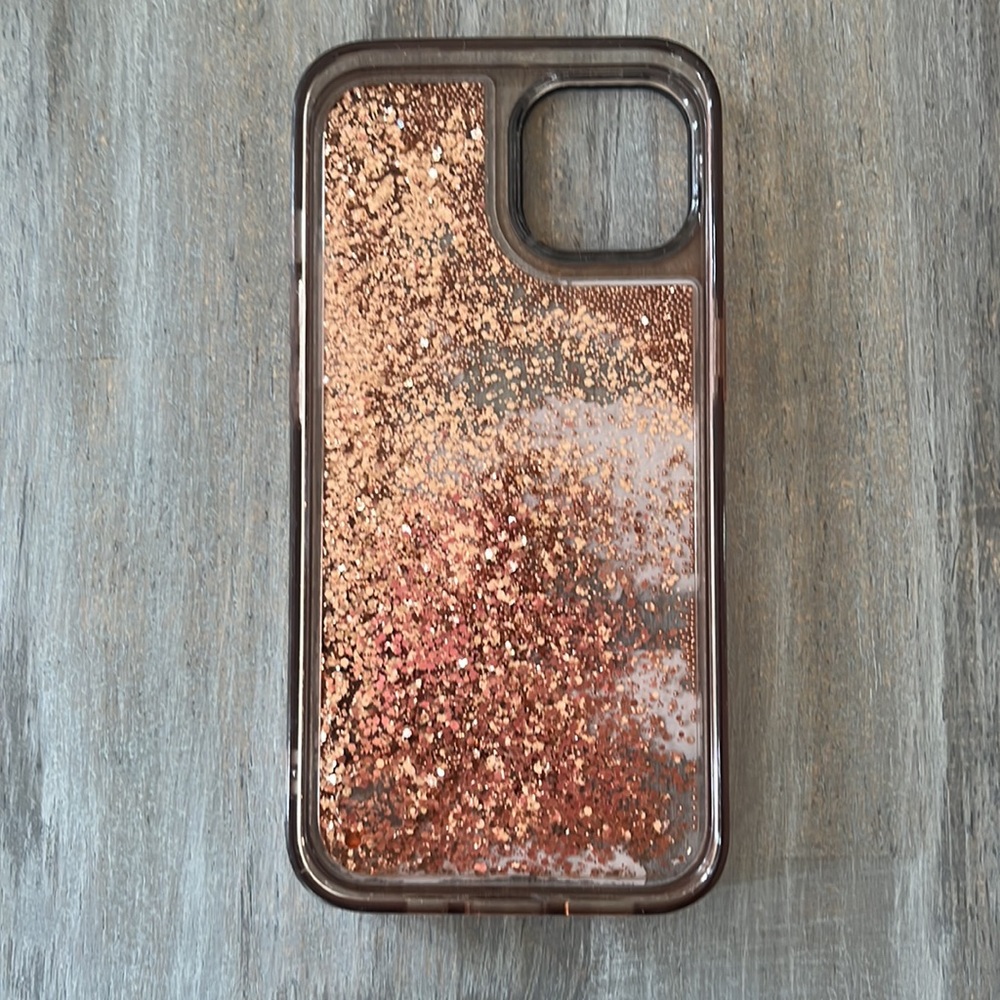 Gold Glitter Cloud iPhone 13 Phone Case - Picture 3 of 7
